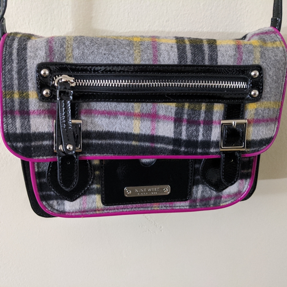 Nine West fleece plaid cross body
